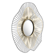 Zuo Modern Comet Round Mirror, Black/Gold - A12217