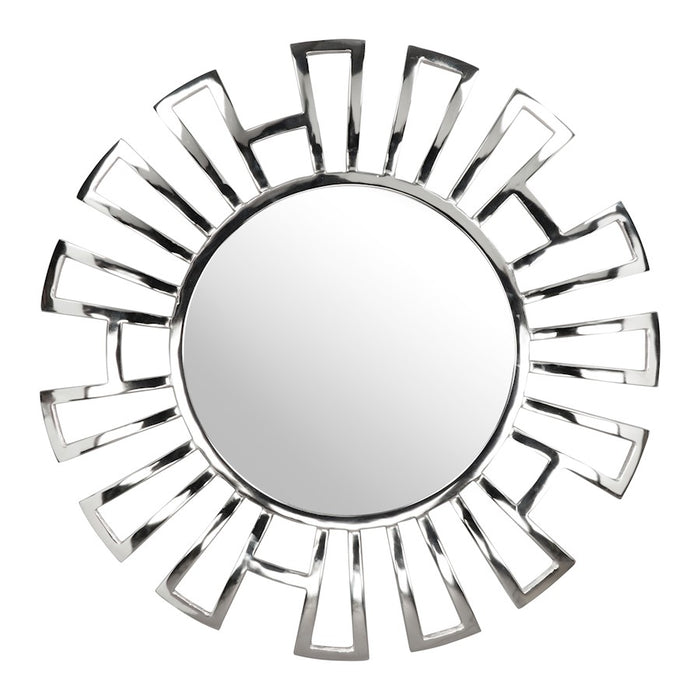 Zuo Modern Calmar Round Mirror, Chrome