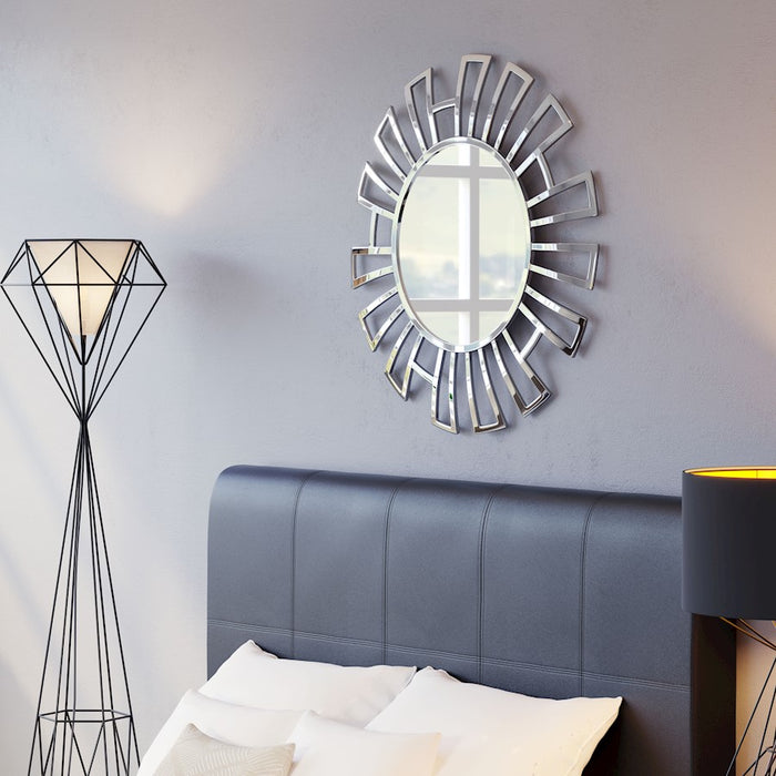 Zuo Modern Calmar Round Mirror, Chrome