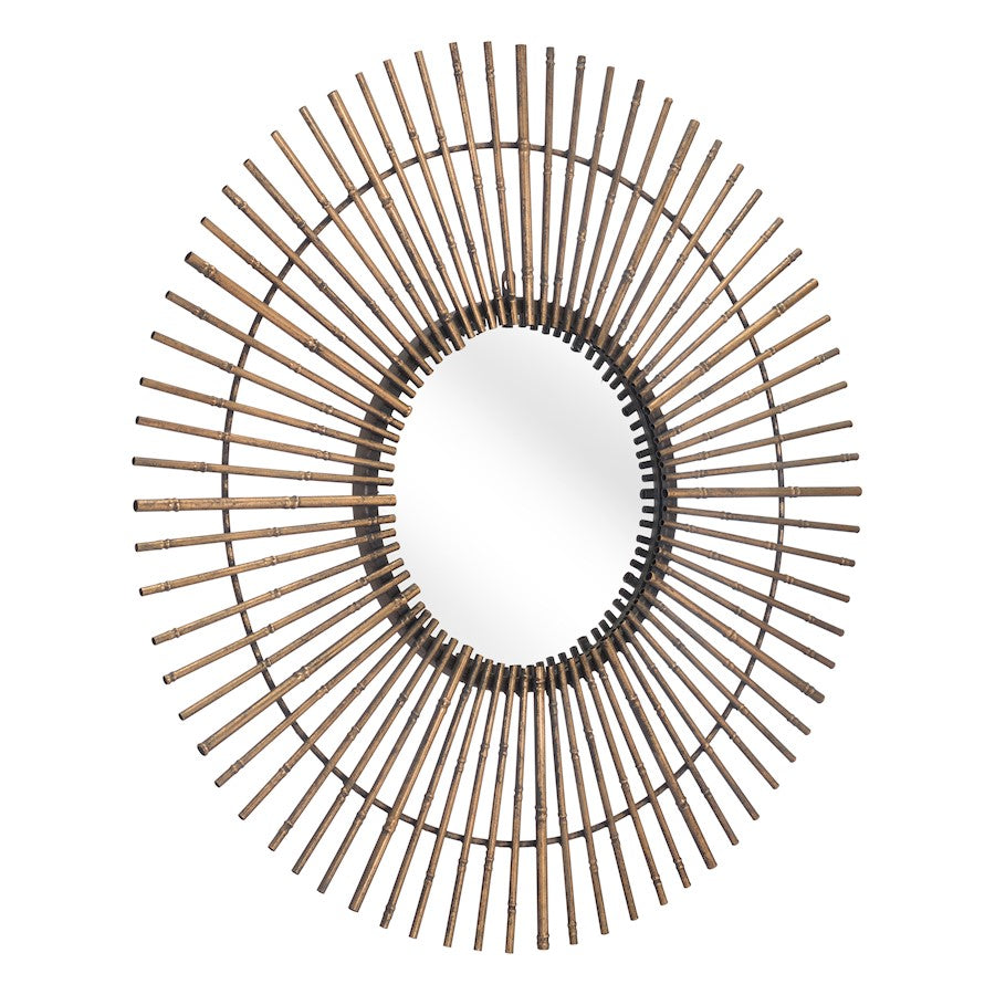 Zuo Modern Dimond Mirror, Gold - A12223