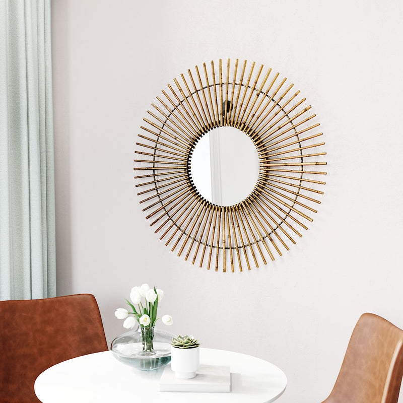 Zuo Modern Dimond Mirror, Gold