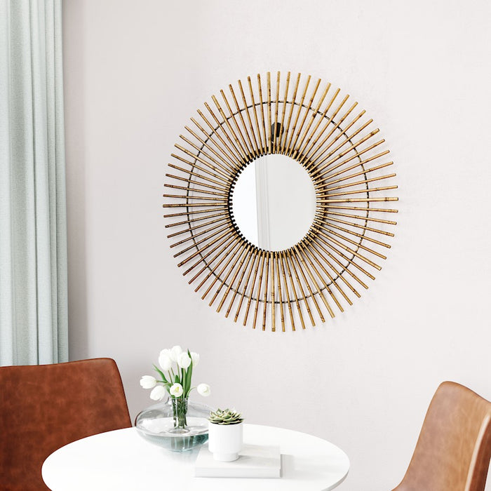 Zuo Modern Dimond Mirror, Gold