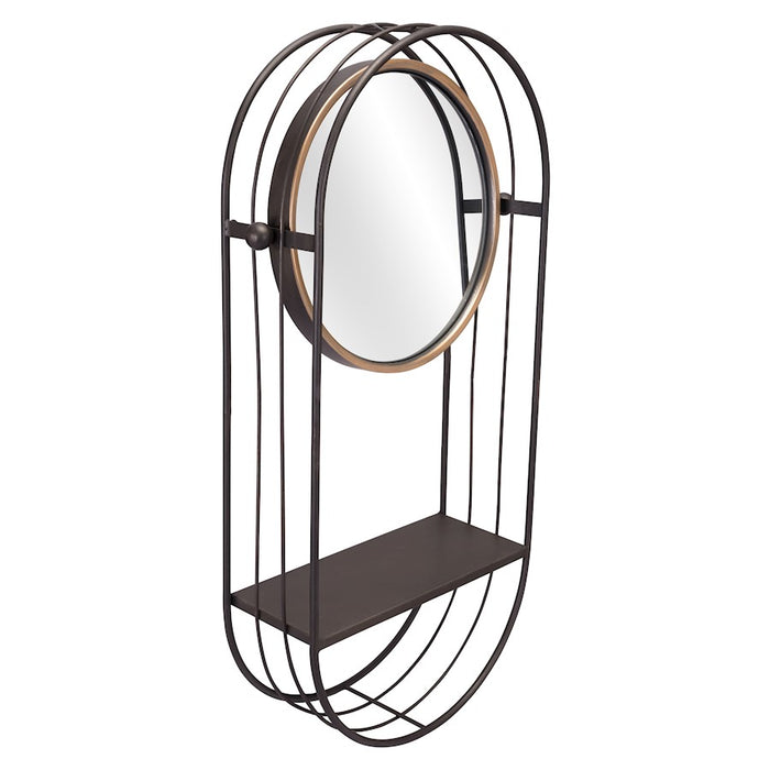 Zuo Modern Saroni Mirror Shelf, Antique Gray