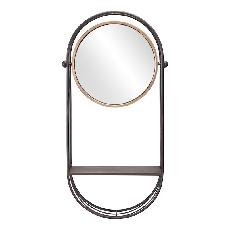 Zuo Modern Saroni Mirror Shelf, Antique Gray