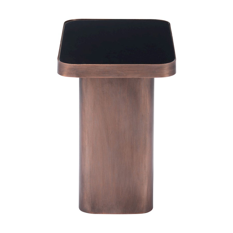 Zuo Modern Marcos Side Table, Black/Antique Bronze