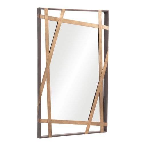 Zuo Modern Tolix Mirror, Antique Gold/Black