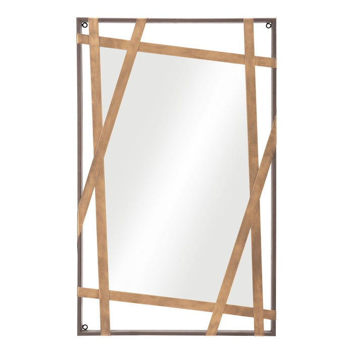 Zuo Modern Tolix Mirror, Antique Gold/Black