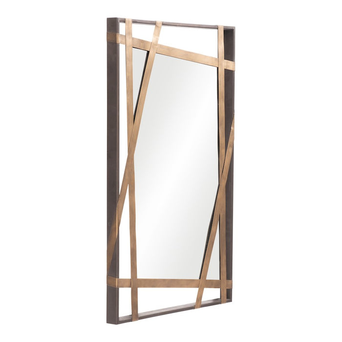 Zuo Modern Tolix Mirror, Antique Gold/Black