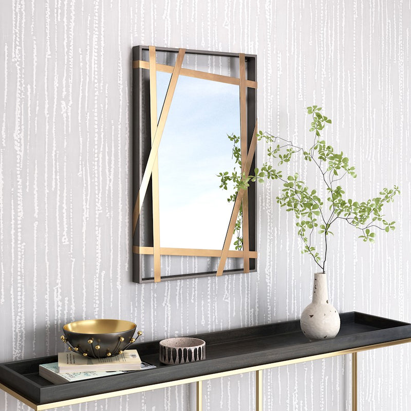 Zuo Modern Tolix Mirror, Antique Gold/Black