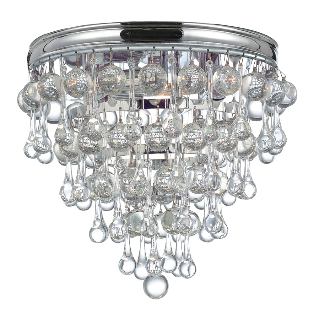 Crystorama Calypso 3 Light Flush Ceiling Mount