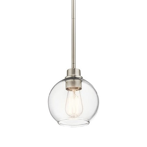 Kichler Harmony Mini 1 Light Pendant, Brushed Nickel