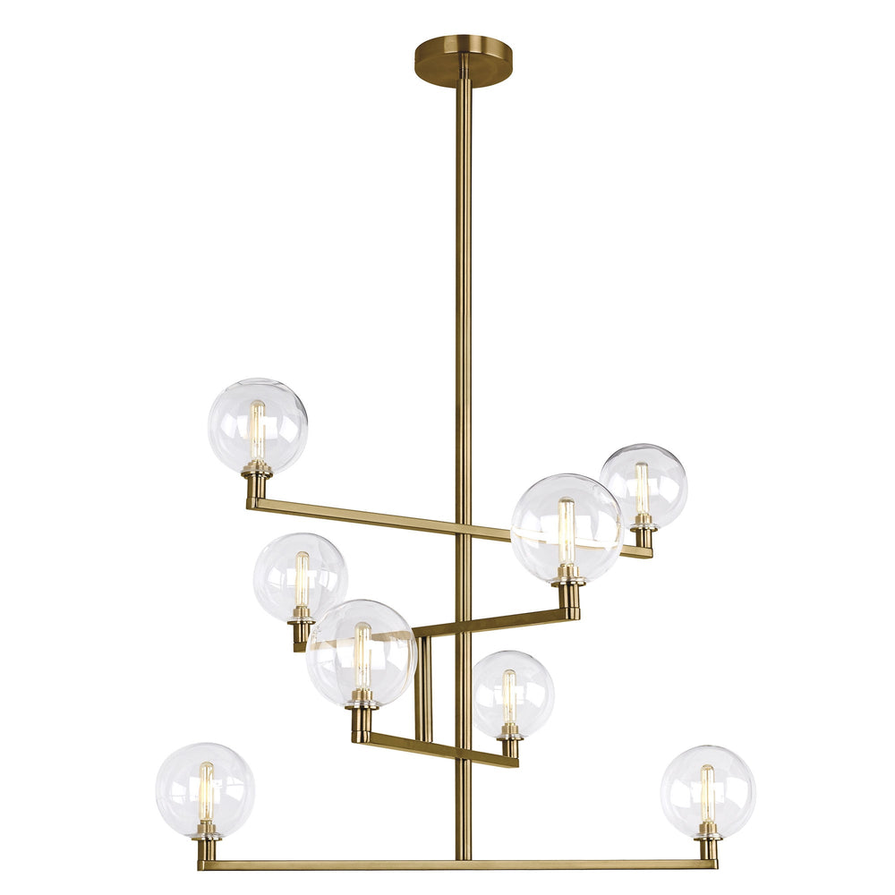 Visual Comfort Modern Gambit Chandelier, Satin Nickel