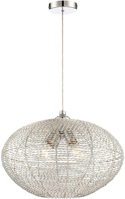 Lite Source Faviola Pendant, Chrome/Aluminum Wired