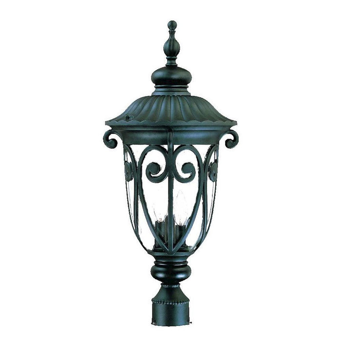 Acclaim Lighting Naples 3 Light Post Mount, Matte Black - 2127BK