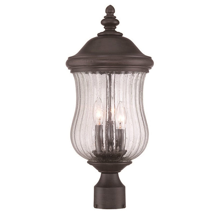 Acclaim Lighting Bellagio 3 Light Post Mount, Black Coral - 39717BC