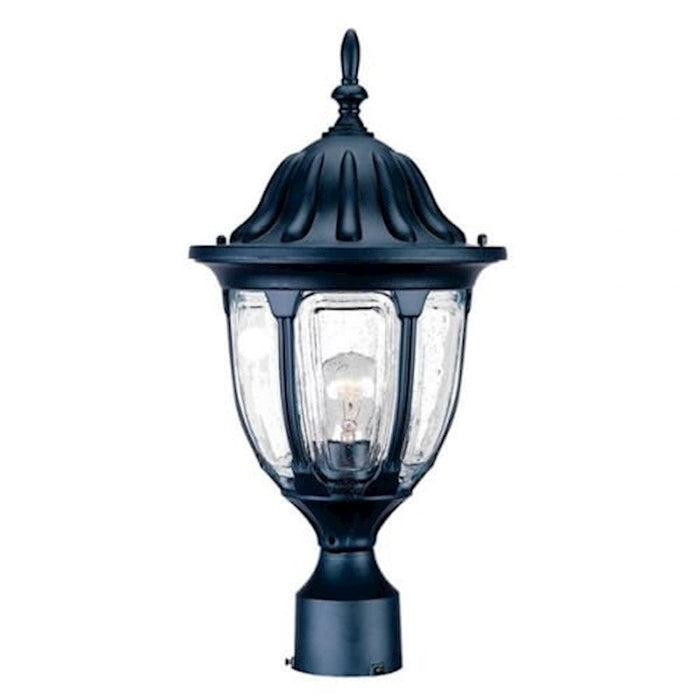 Acclaim Lighting Suffolk 1 Light Post Mount, Matte Black/Clear - 5067BK