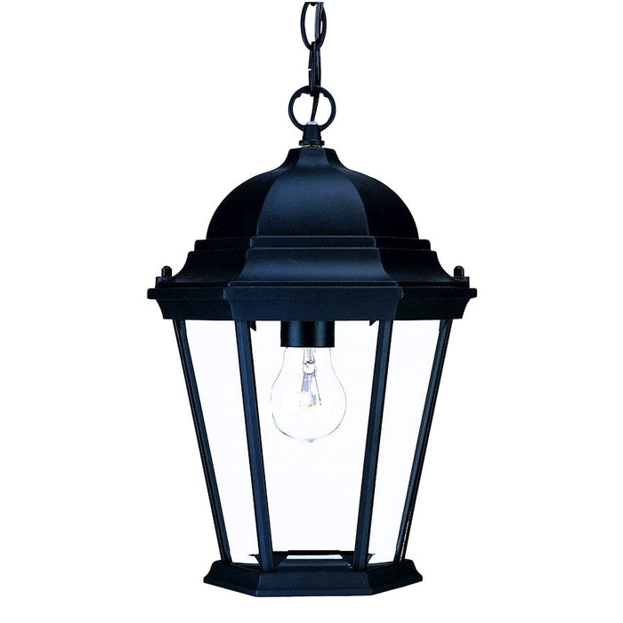 Acclaim Lighting Richmond 1 Light Hanging Light, Black/Clear Beveled - 5206BK