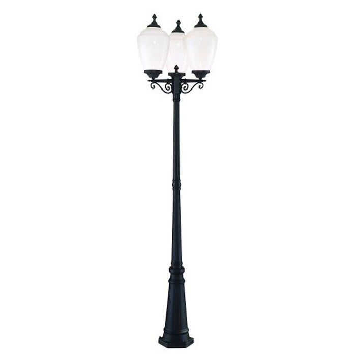 Acclaim Lighting Acorn 1 Light Post Light, Matte Black/White - 5369BK-WH