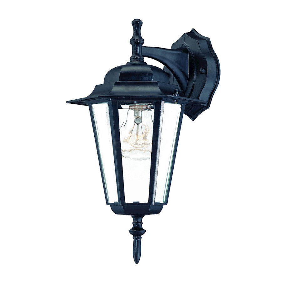 Acclaim Lighting Camelot 1 Light Down-Wall Sconce, Matte Black - 6102BK