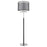 Trend Lighting Roosevelt Floor Lamp, Espresso/Nickel/Gray Shantung - BF7134