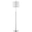 Trend Lighting Nimbus Floor Lamp, Silver/Chrome/Snow Shantung Double - BF7145