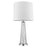 Trend Lighting Chiara 14" Table Lamp, Chrome/Clear/Off-White Shantung - BT5760