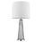 Trend Lighting Chiara 14" 1 Light Drum Lamp, Chrome/Off-White Shantung - BT5765