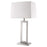 Trend Lighting Riley 1 Light Table Lamp, Nickel/Off-White Shantung - BT7470