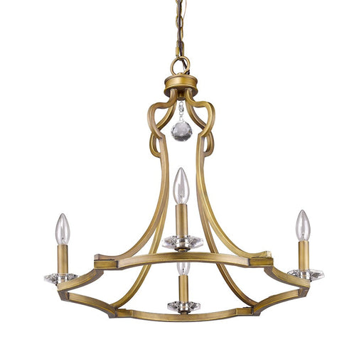 Acclaim Lighting Peyton 4 Light 22" Chandelier, Raw Brass - IN11019RB