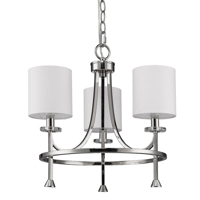 Acclaim Lighting Kara 3 Light Chandelier, Polished Nickel - IN11041PN