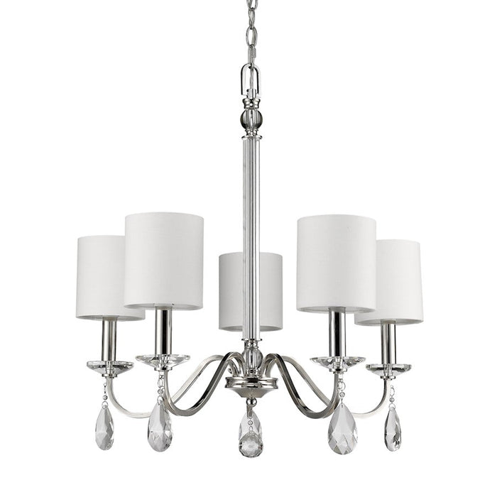 Acclaim Lighting Lily 5 Light Chandelier, Polished Nickel - IN11052PN