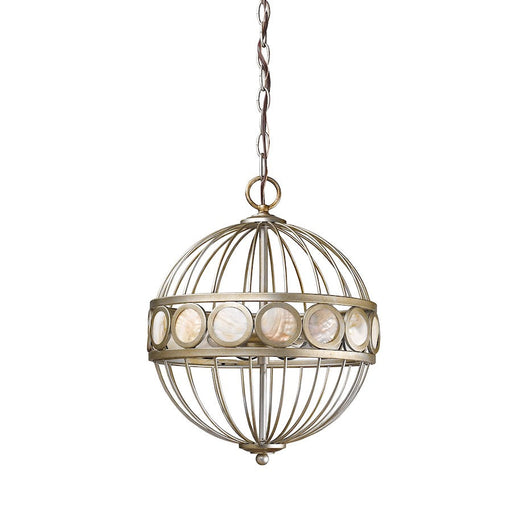 Acclaim Lighting Aria 3 Light Pendant, Antique Silver - IN11105AS