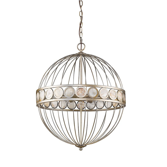 Acclaim Lighting Aria 6 Light Pendant, Antique Silver - IN11106AS