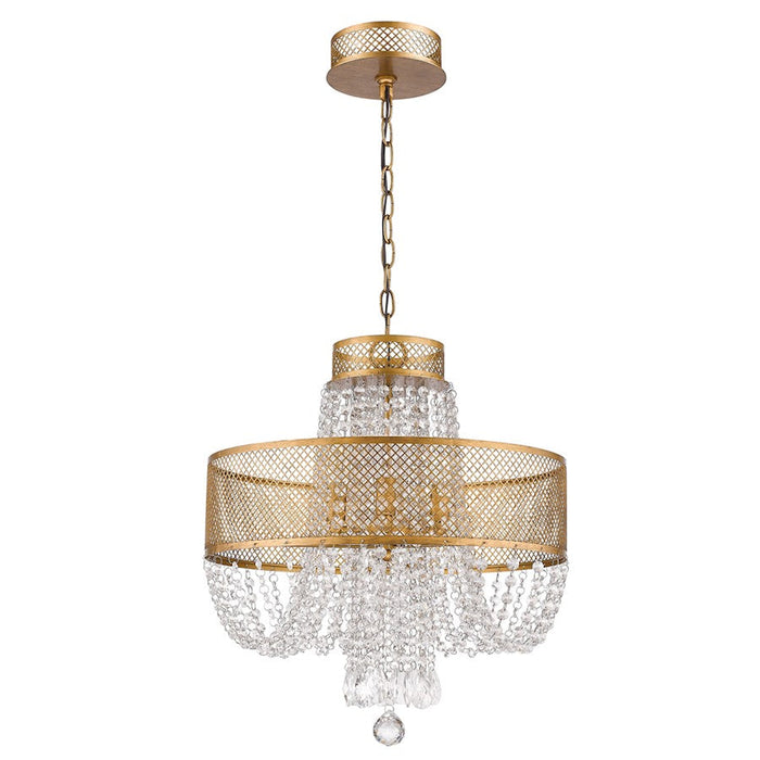 Acclaim Lighting Viola 4 Light Chandelier, Antique Gold - IN11310AG