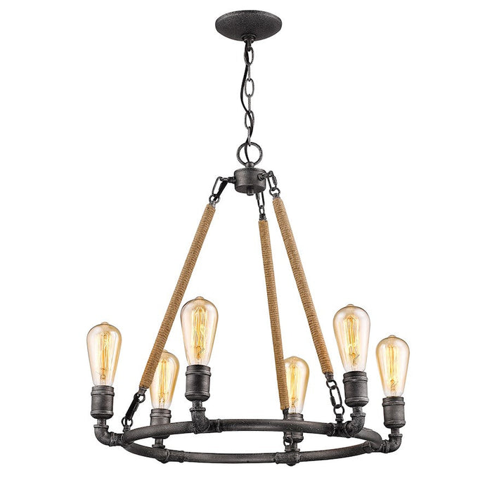 Acclaim Lighting Grayson 6 Light Chandelier, Antique Gray