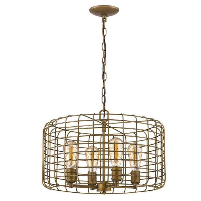 Acclaim Lighting Lynden 4 Light Pendant, Raw brass - IN11330RB