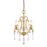 Acclaim Lighting Claire 3 Light Convertible Chandelier, Antique Gold