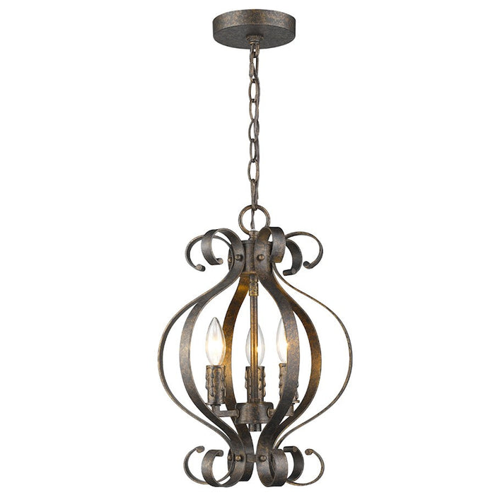 Acclaim Lighting Lydia 3 Light Chandelier, Russet