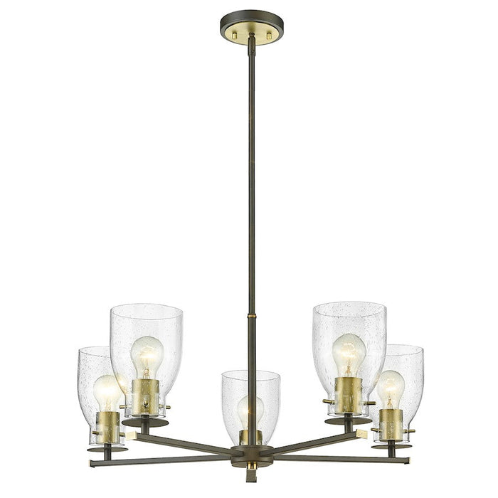 Acclaim Lighting Shelby 5 Light Chandelier, Bronze/Brass/Seedy