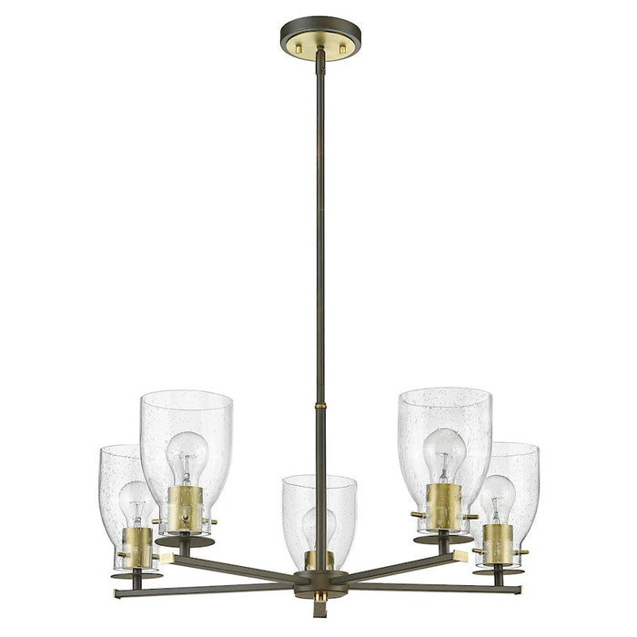 Acclaim Lighting Shelby 5 Light Chandelier, Bronze/Brass/Seedy