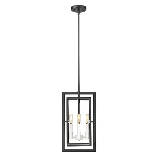 Acclaim Lighting Milbank 4 Light Pendant, Black/White