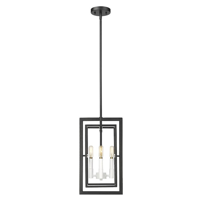 Acclaim Lighting Milbank 4 Light Pendant, Black/White