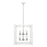 Acclaim Lighting Coyle 6 Light Pendant, White/Nickel Cluster