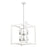 Acclaim Lighting Coyle 6 Light Pendant, White/Nickel Cluster