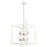 Acclaim Lighting Coyle 6 Light Pendant, White/Nickel Cluster