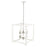 Acclaim Lighting Coyle 6 Light Pendant, White/Nickel Cluster