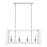 Acclaim Lighting Coyle 8 Light Linear Pendant, White/Nickel Cluster