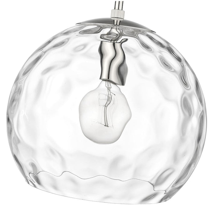 Acclaim Lighting Mackenzie 1 Light Pendant, Nickel/Rippled Water