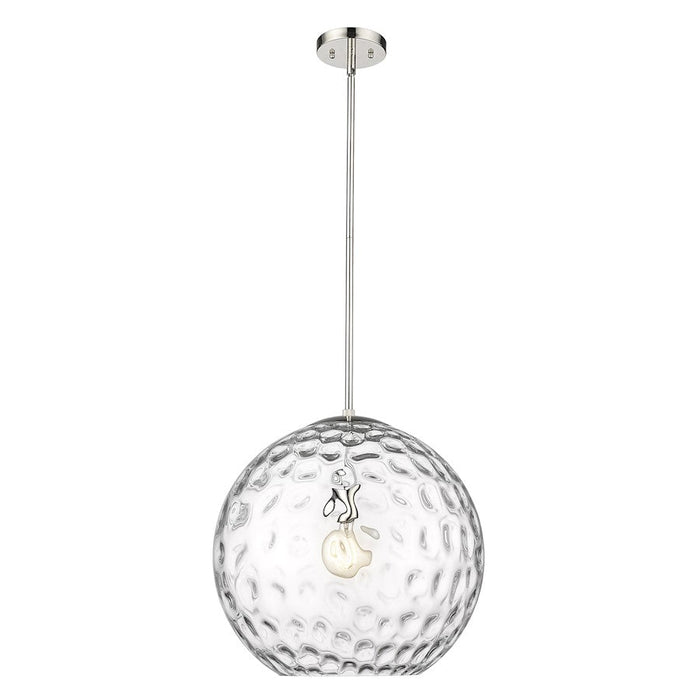 Acclaim Lighting Mackenzie 1 Light Pendant, Nickel/Rippled Water