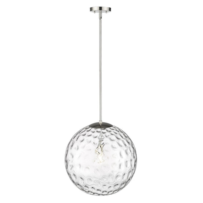 Acclaim Lighting Mackenzie 1 Light Pendant, Nickel/Rippled Water